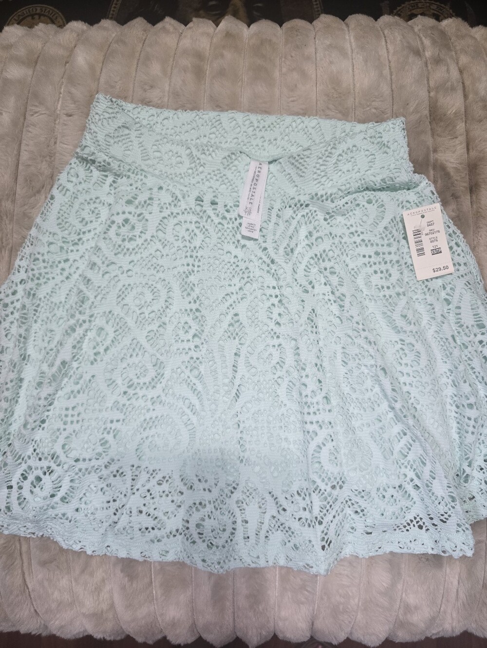 Aeropostale Mint Lace Skater Skirt